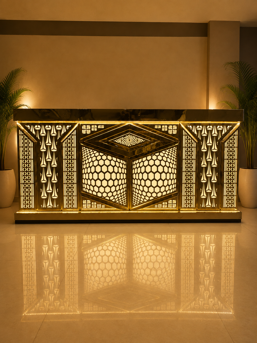 BARFI WITH TWO BOX LED TABLE